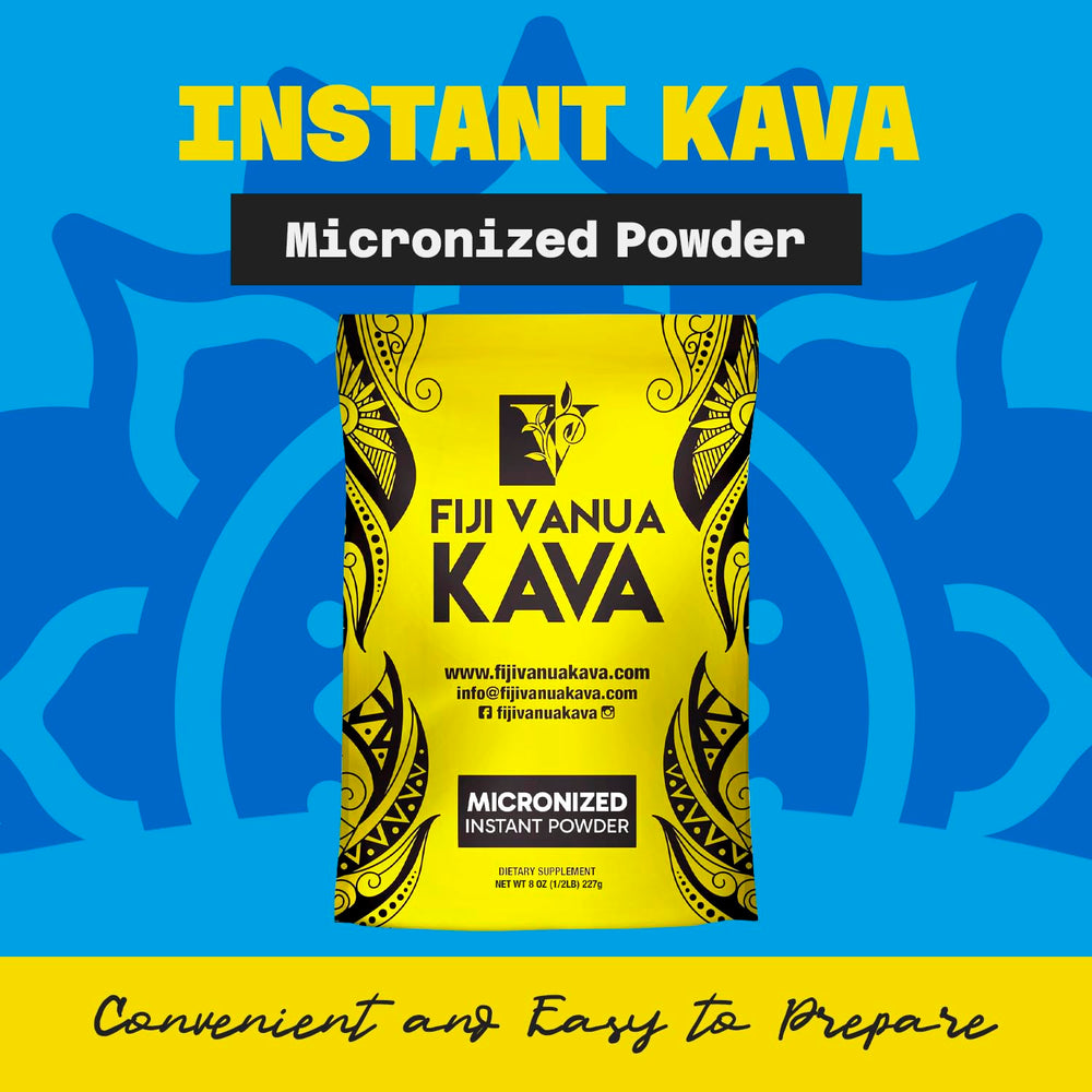 Micronized kava powder for quick preparation