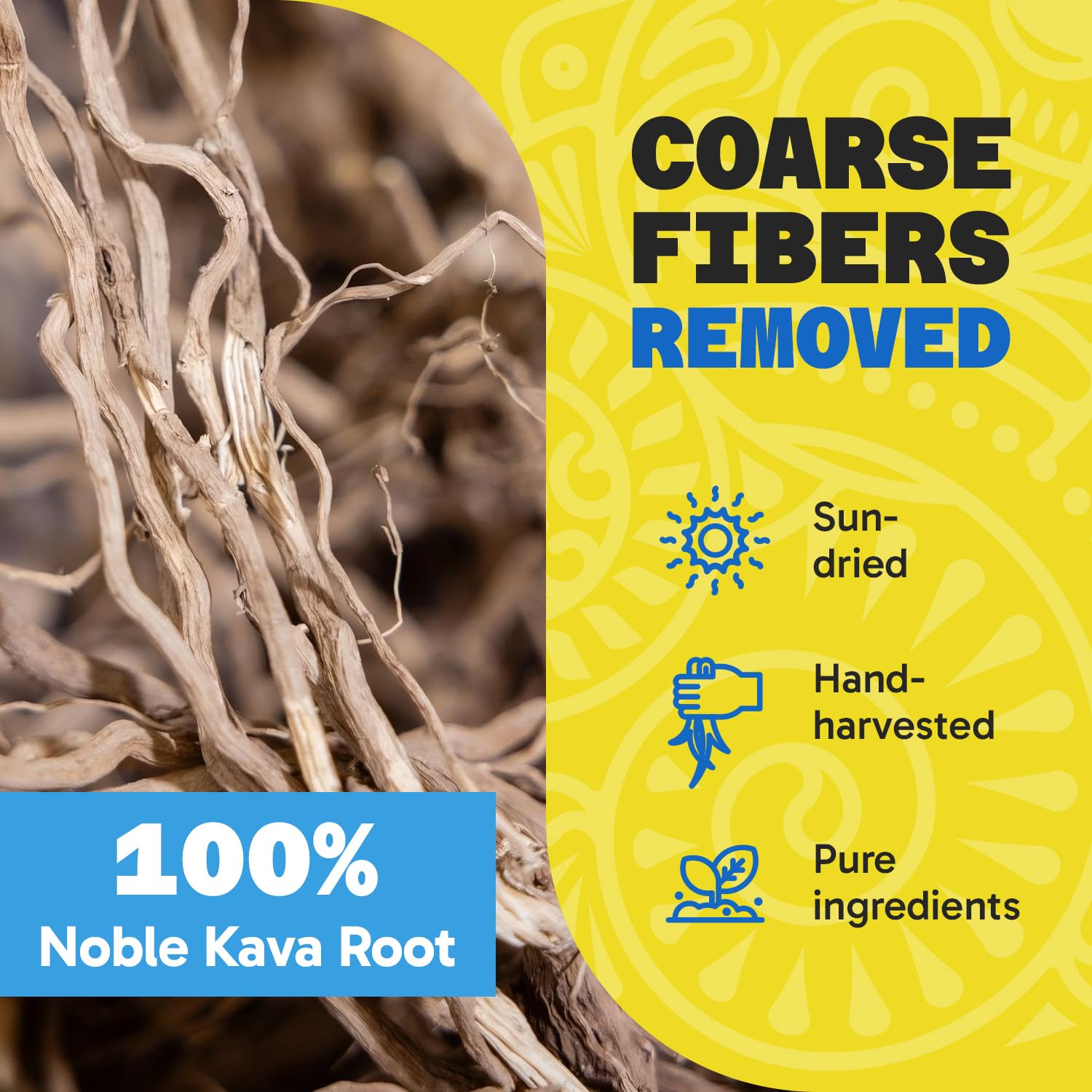 Close-up of smooth, grit-free kava powder texture