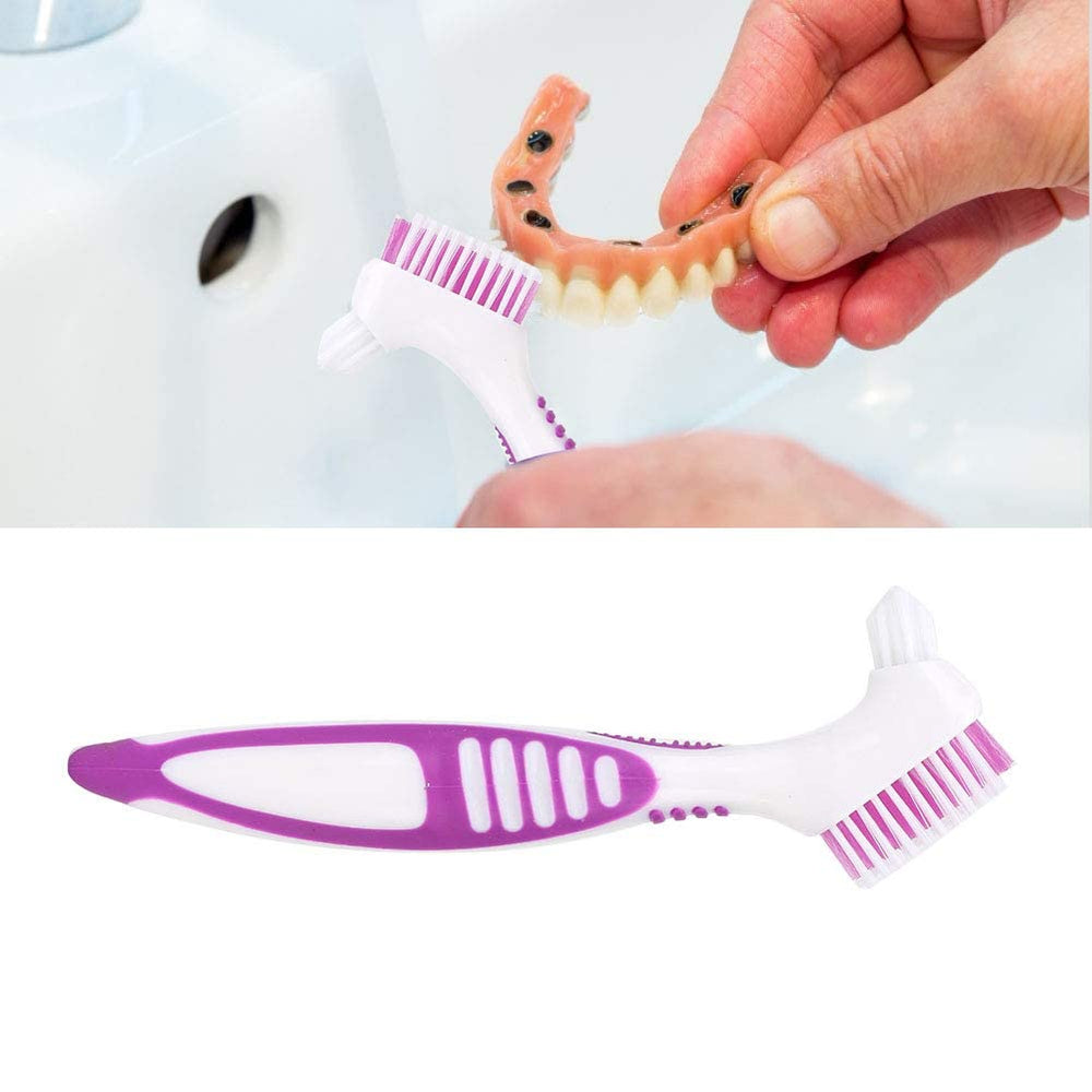 Nylon brush side designed to clean gaps between teeth
