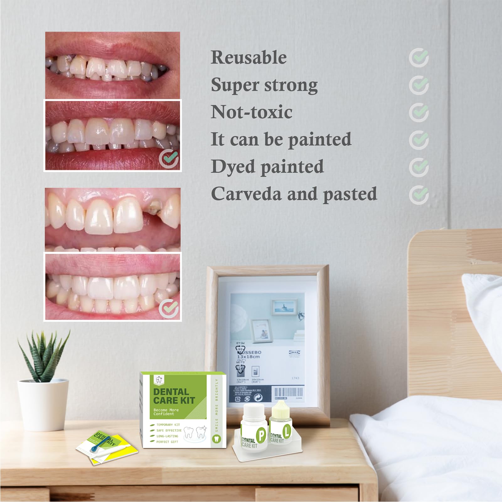 At-home dental care kit setup and usage