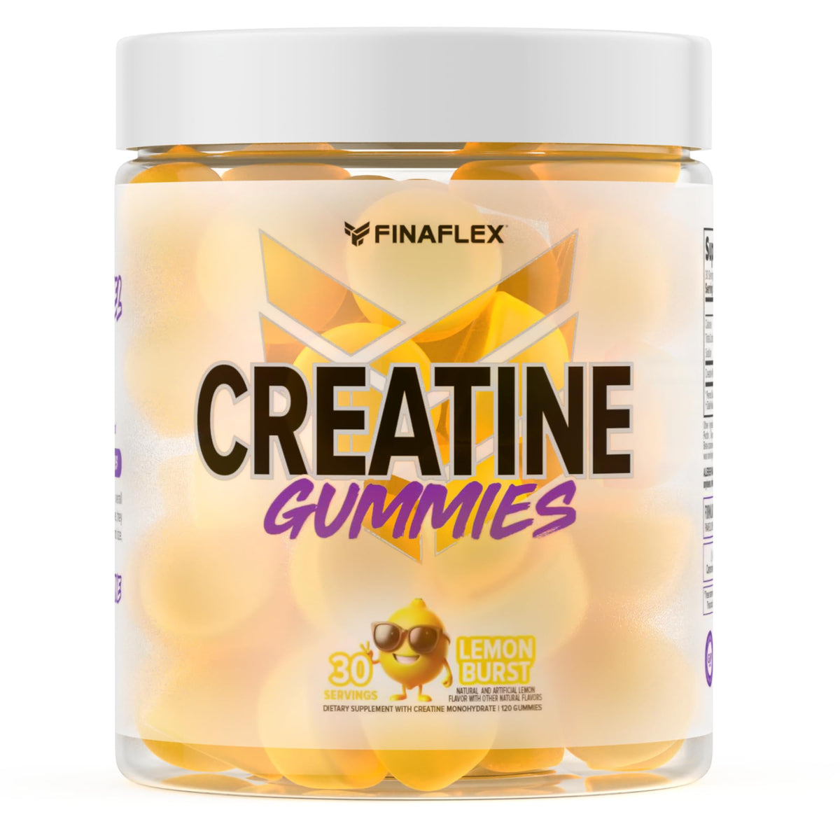FINAFLEX Creatine Gummies Lemon Burst bottle – hero image