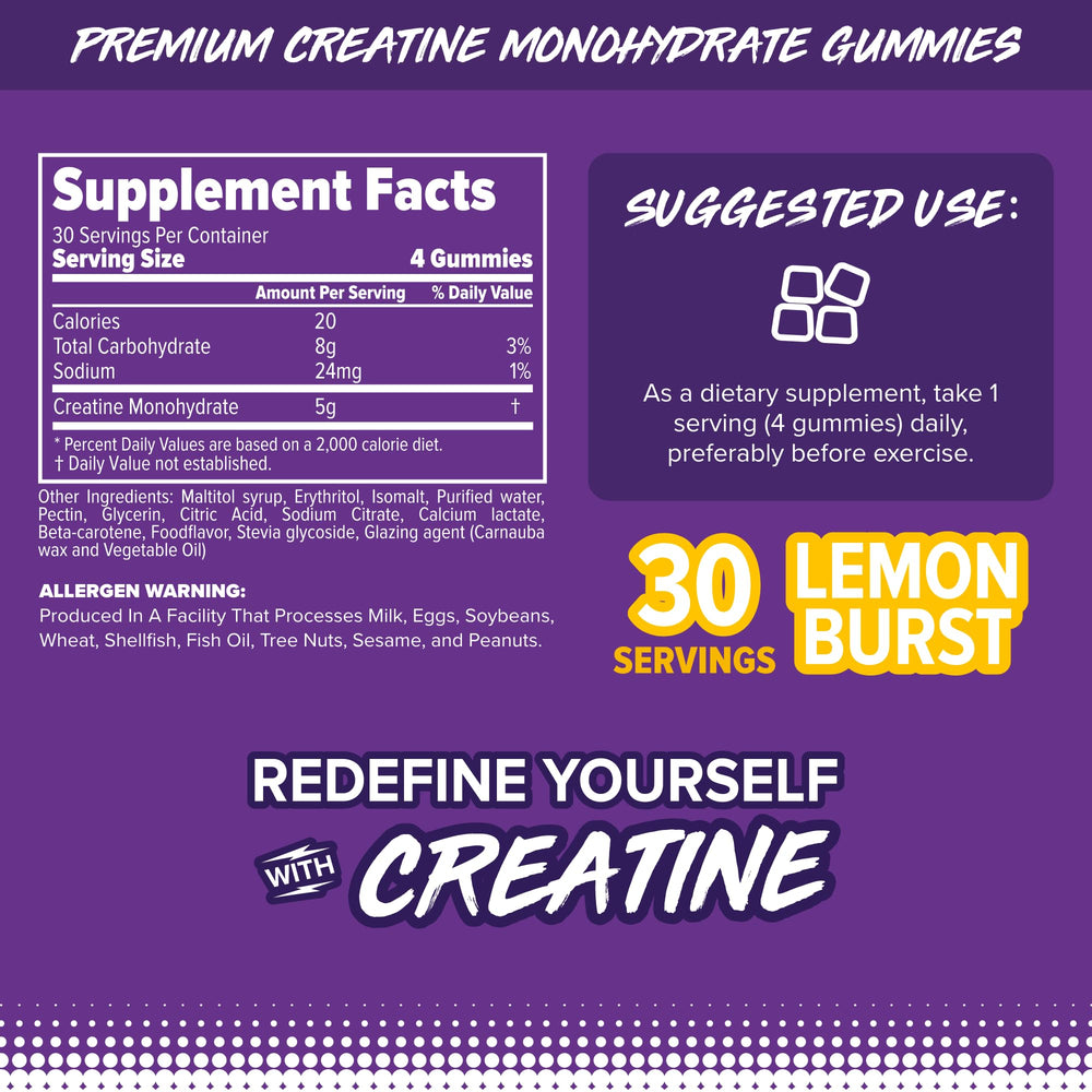 FINAFLEX Creatine Gummies Lemon Burst pack shot