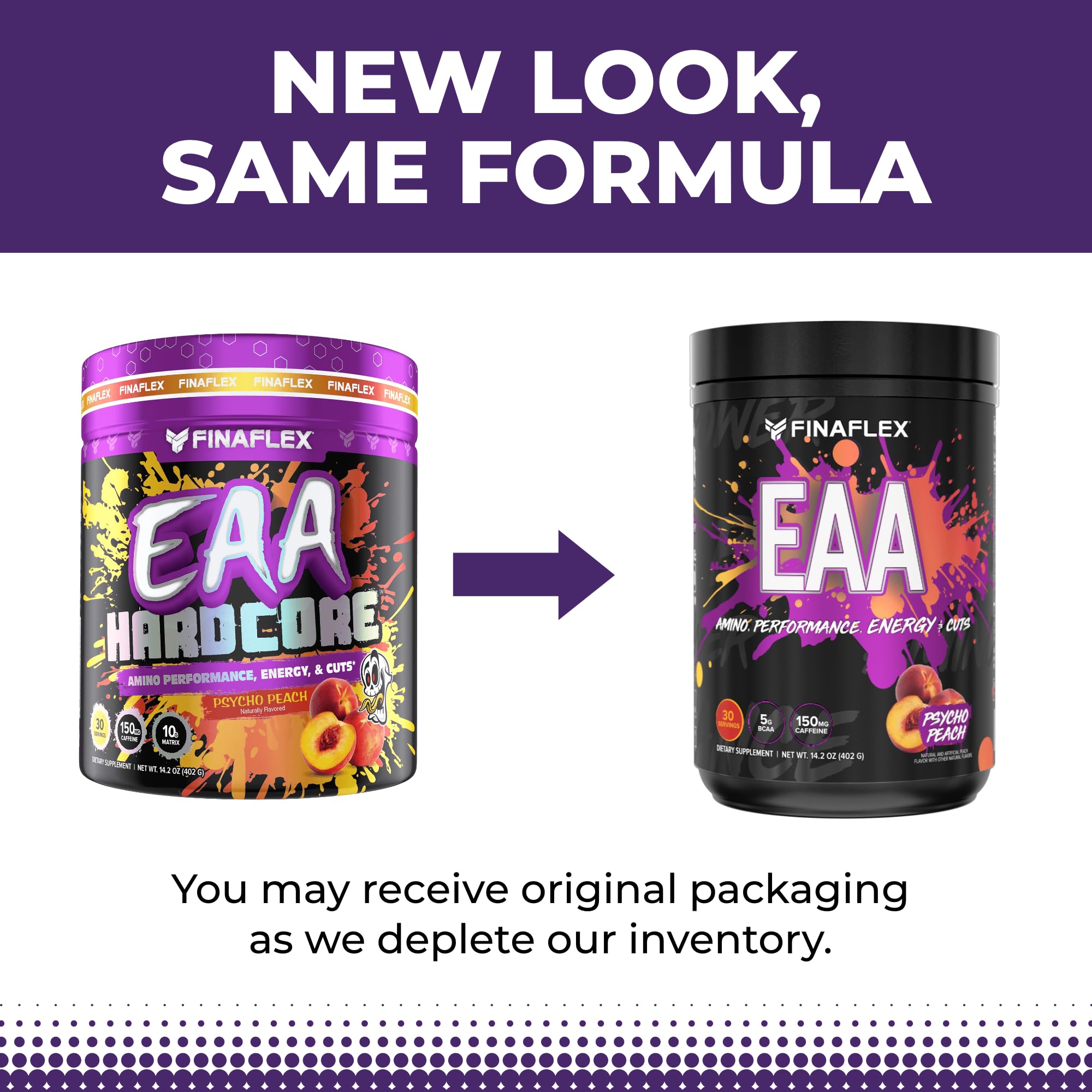 Serving scoop of FINAFLEX EAA Psycho Peach powder