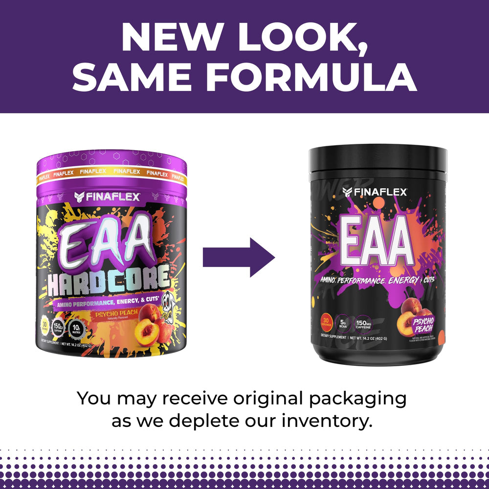 Serving scoop of FINAFLEX EAA Psycho Peach powder