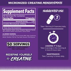 FINAFLEX Pure Creatine bottle back label