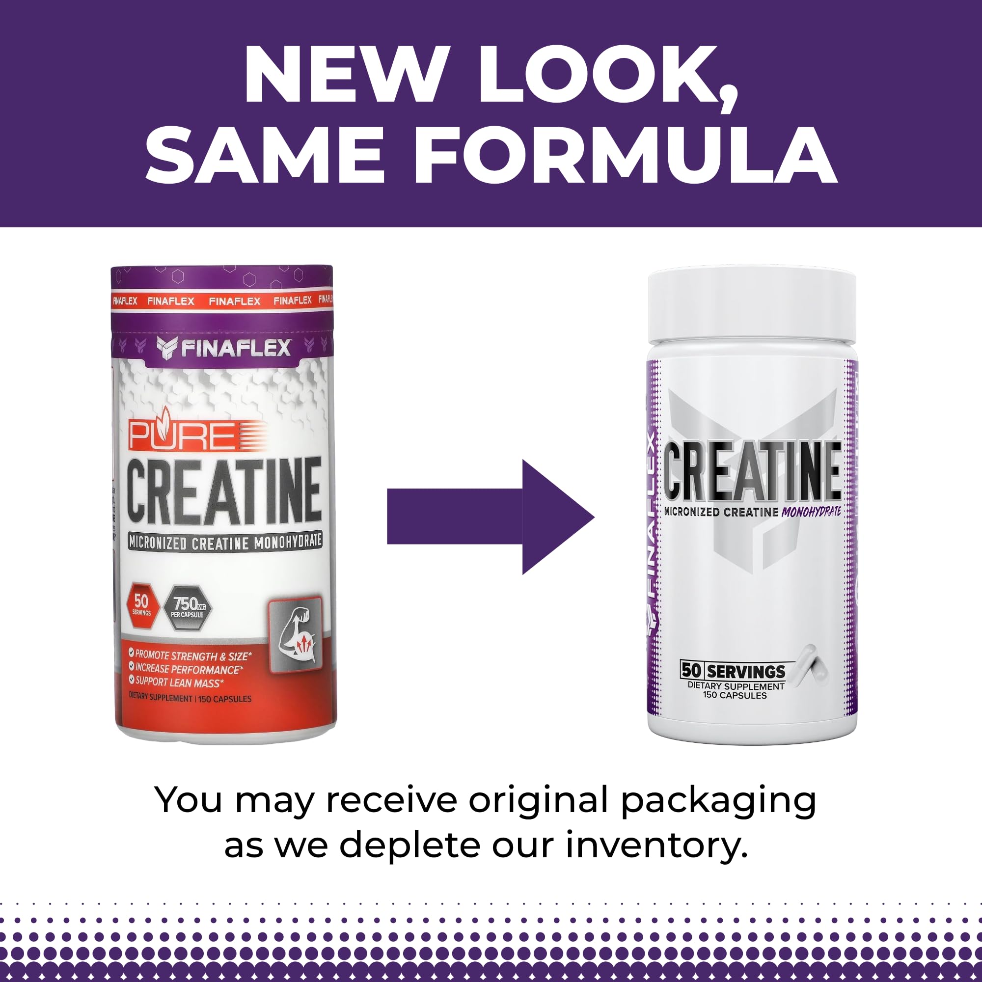 Label showing 100% pure creatine monohydrate