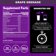STIMUL8 Hardcore Grape Grenade 30-serving bottle