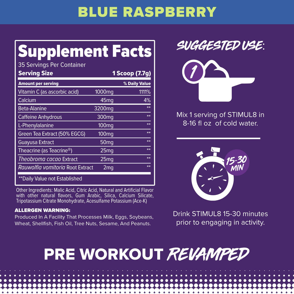 FINAFLEX STIMUL8 scoop measures the dose for consistent training sessions.