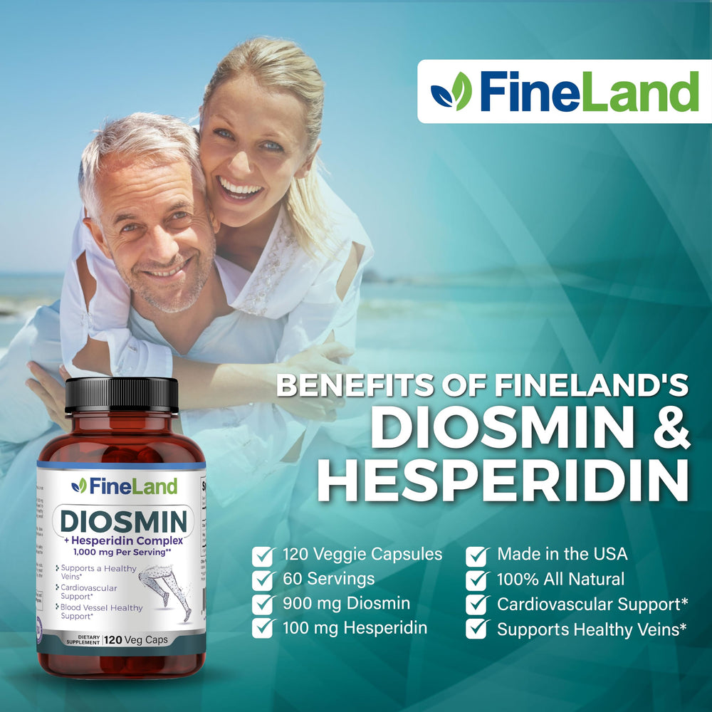 Vegan all-natural formula of FineLand Diosmin & Hesperidin