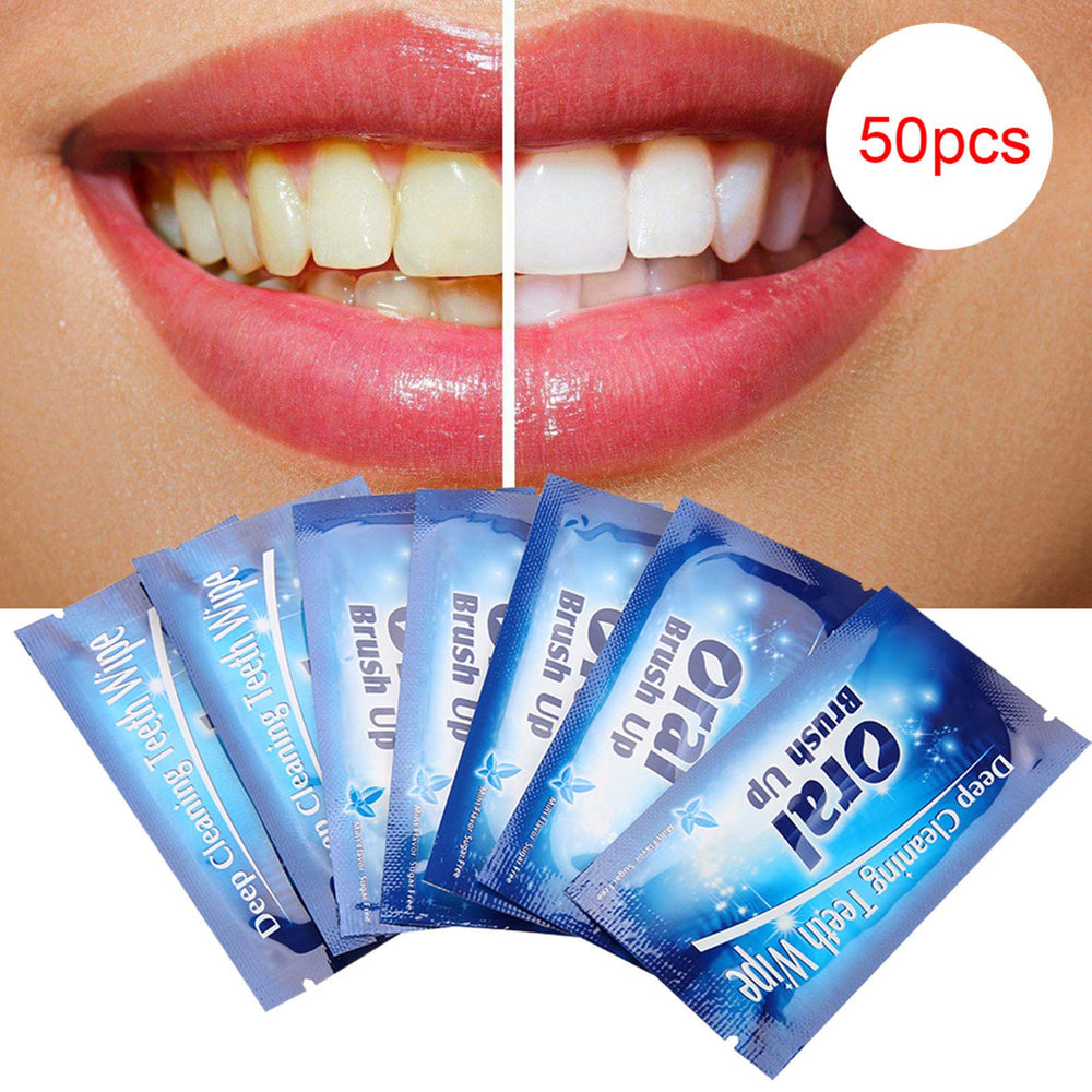Individually wrapped teeth wipes hygienic packaging