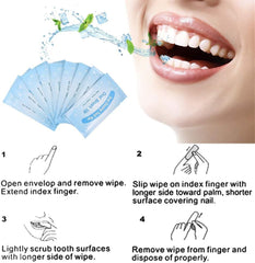 Close-up of the finger cot design of the wipes