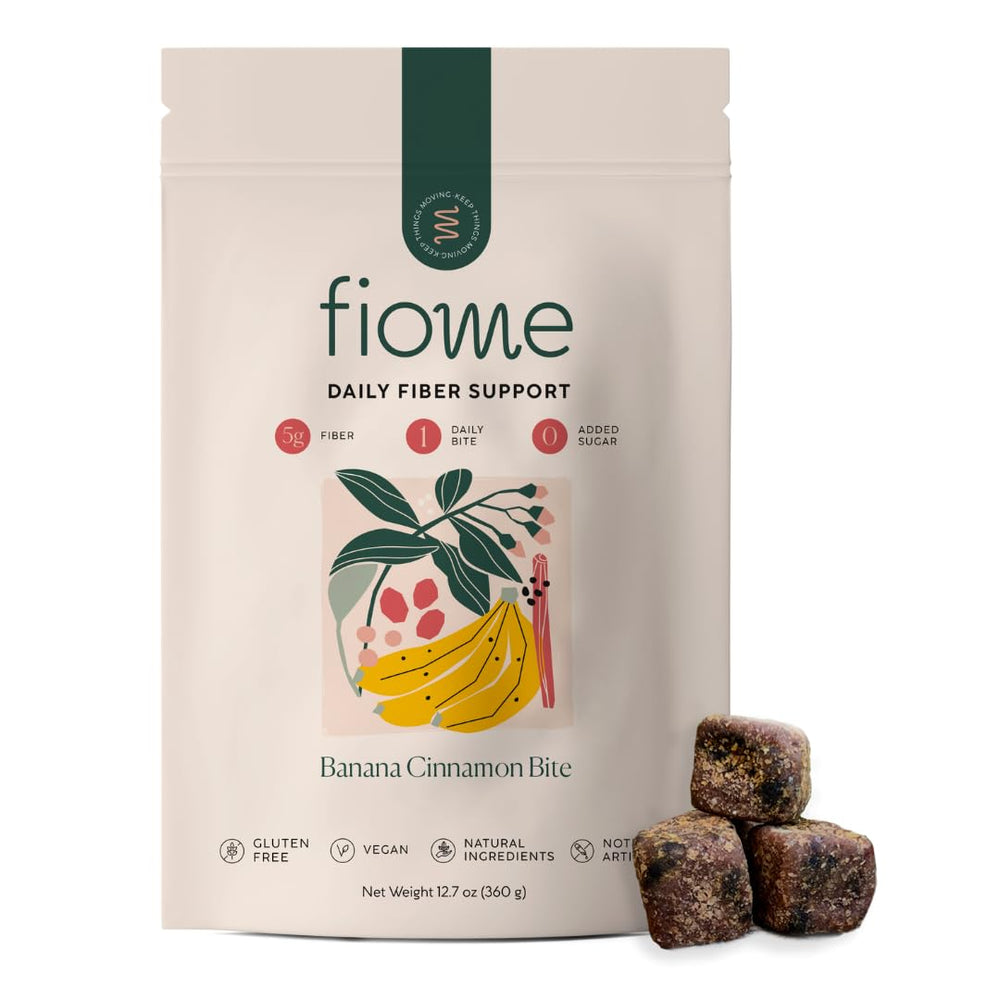 Fiome Fiber Supplement 5g daily bite banana cinnamon flavor - hero image