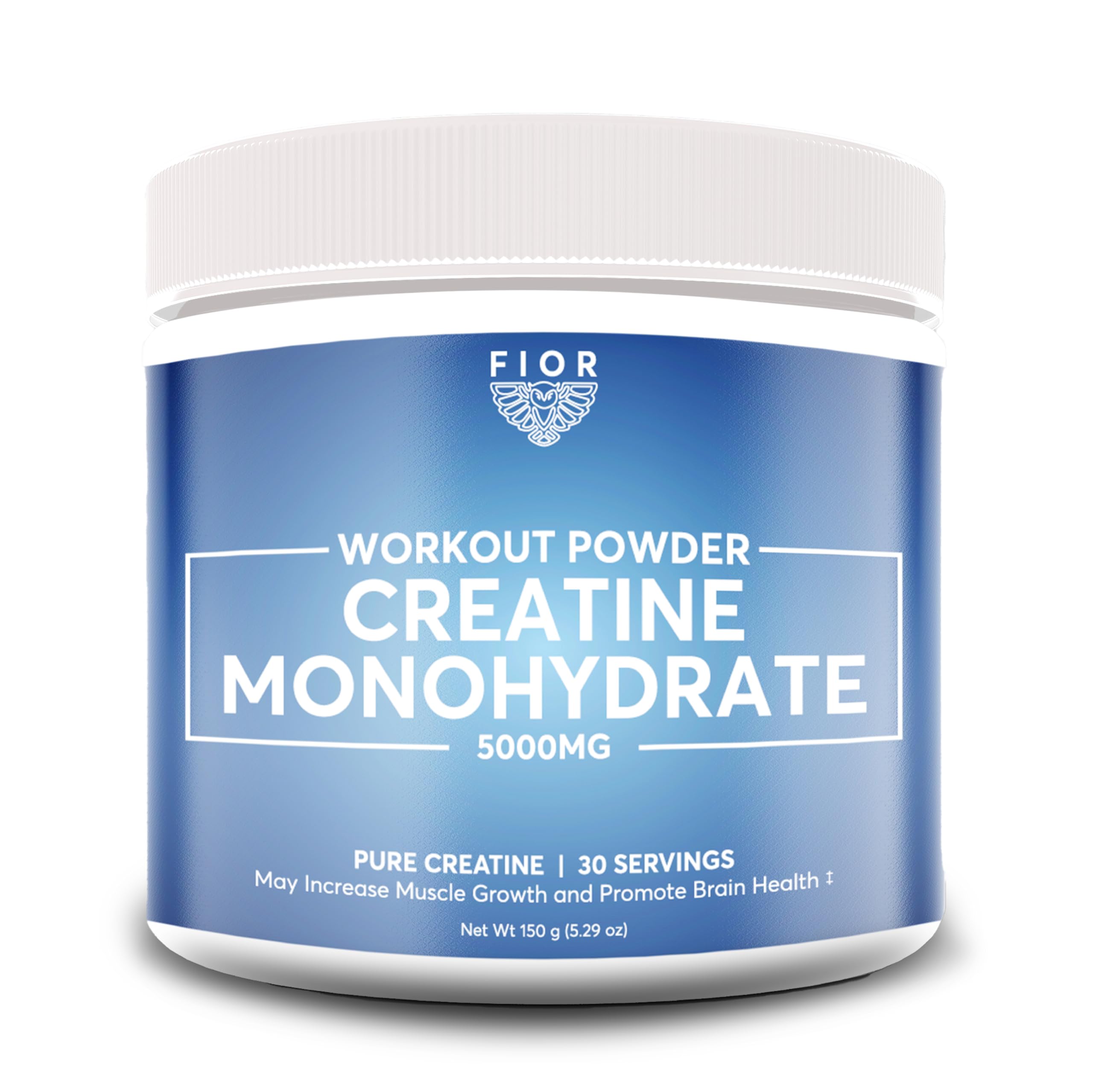FIOR Pure Creatine Monohydrate Powder bottle front view