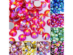 Assorted multi-color tooth gems in varying shapes