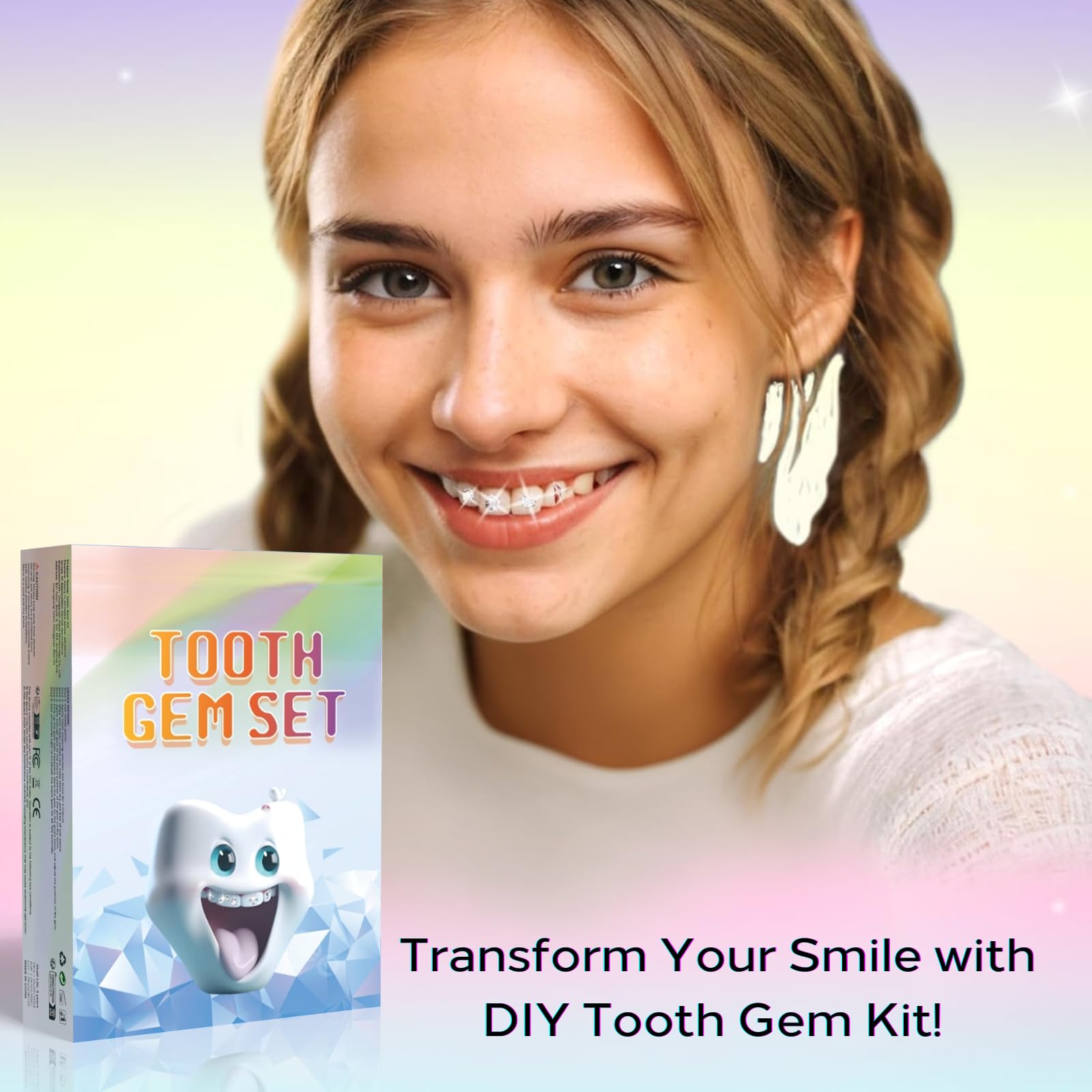 Lip support tool, cotton rolls, and micro applicators shown