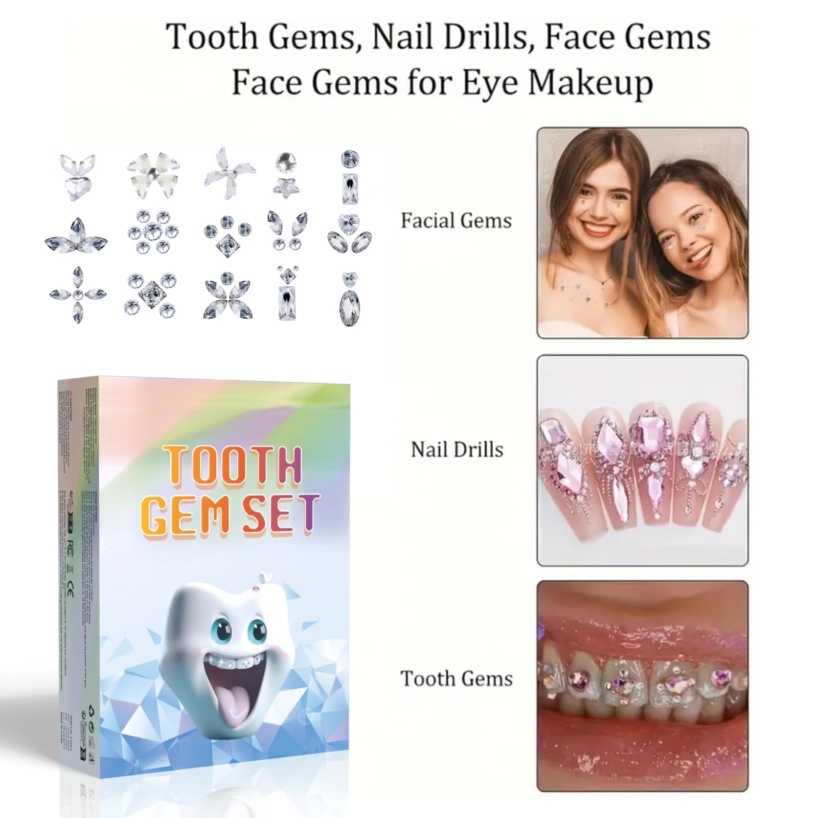 Gemstone gel, pick-up pen, and illuminator in kit