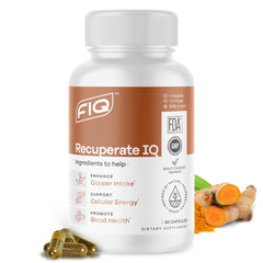 FIQ Recuperate IQ bottle with 60 copper capsules