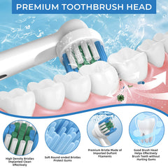 High-density flocked bristles for FIRIK replacement head