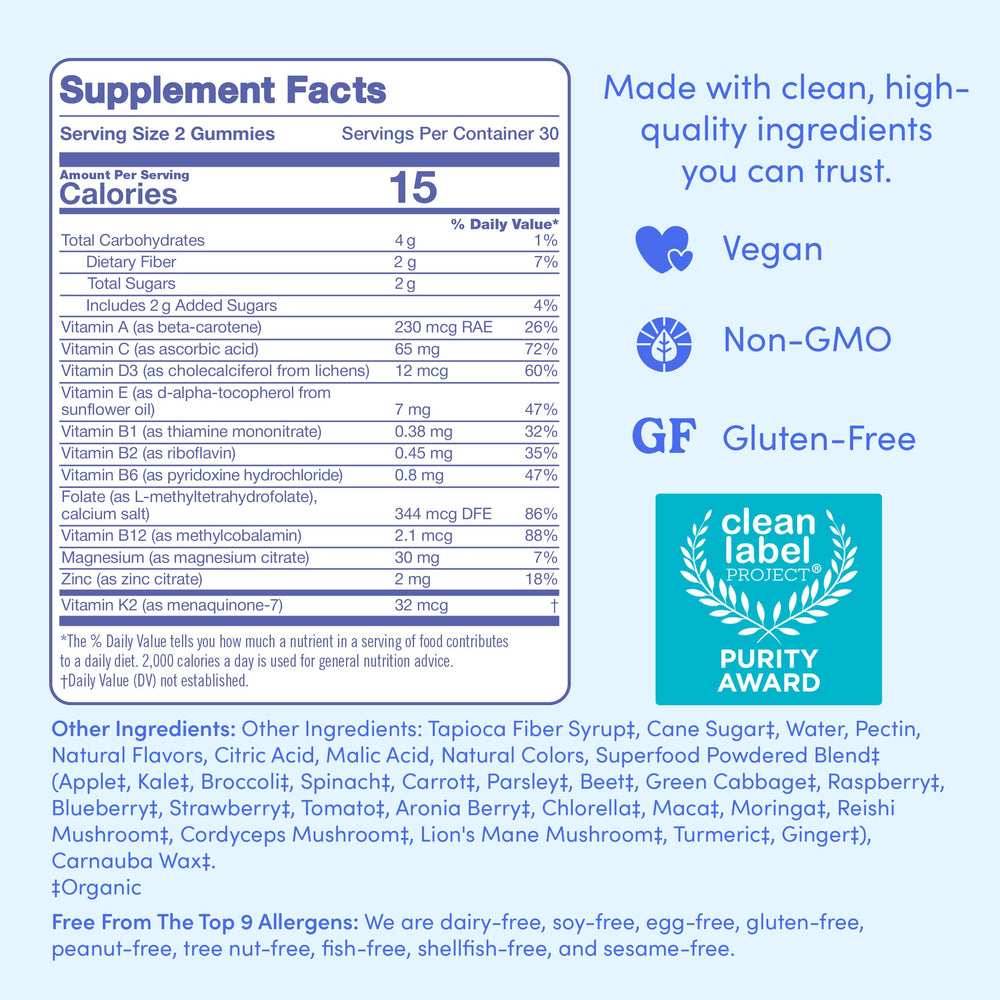 FIRST DAY teen multivitamin gummies boys and girls pack for teen wellness