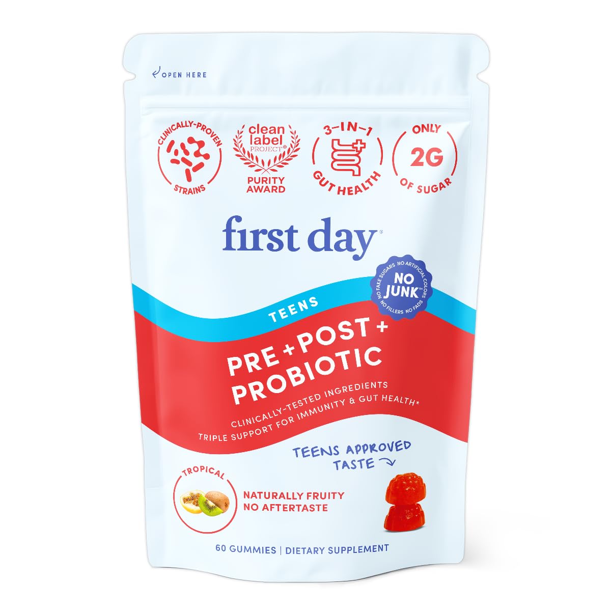 Hero image of First Day Teens’ 3-in-1 Tribiotic Gummies