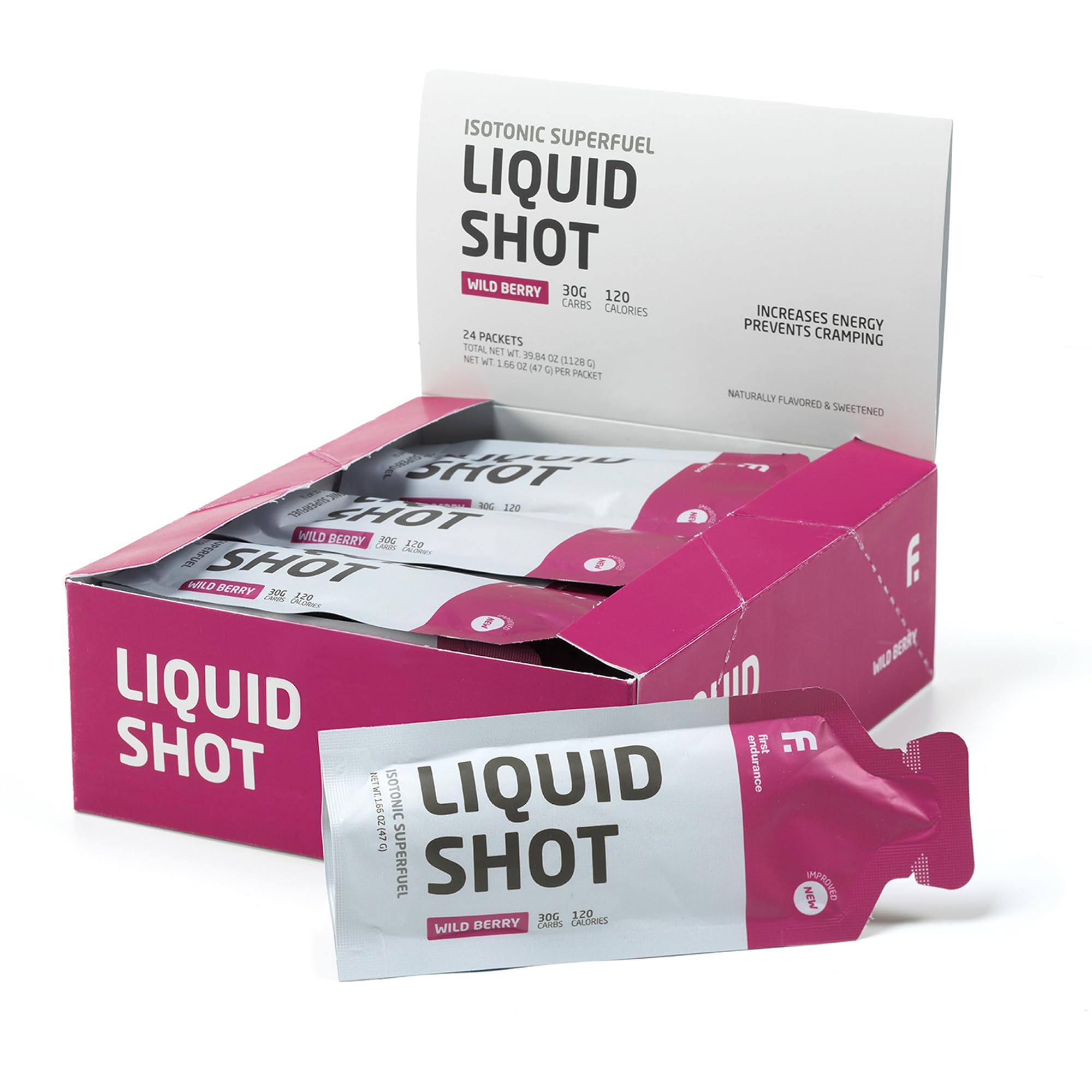 Single-serve Wild Berry Liquid Shot packet