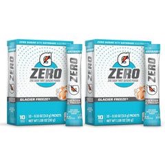 First Leaf G Zero Glacier Freeze packet ready to mix for sugar-free hydration.
