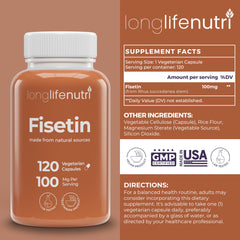 Fisetin 100mg vegetarian capsules