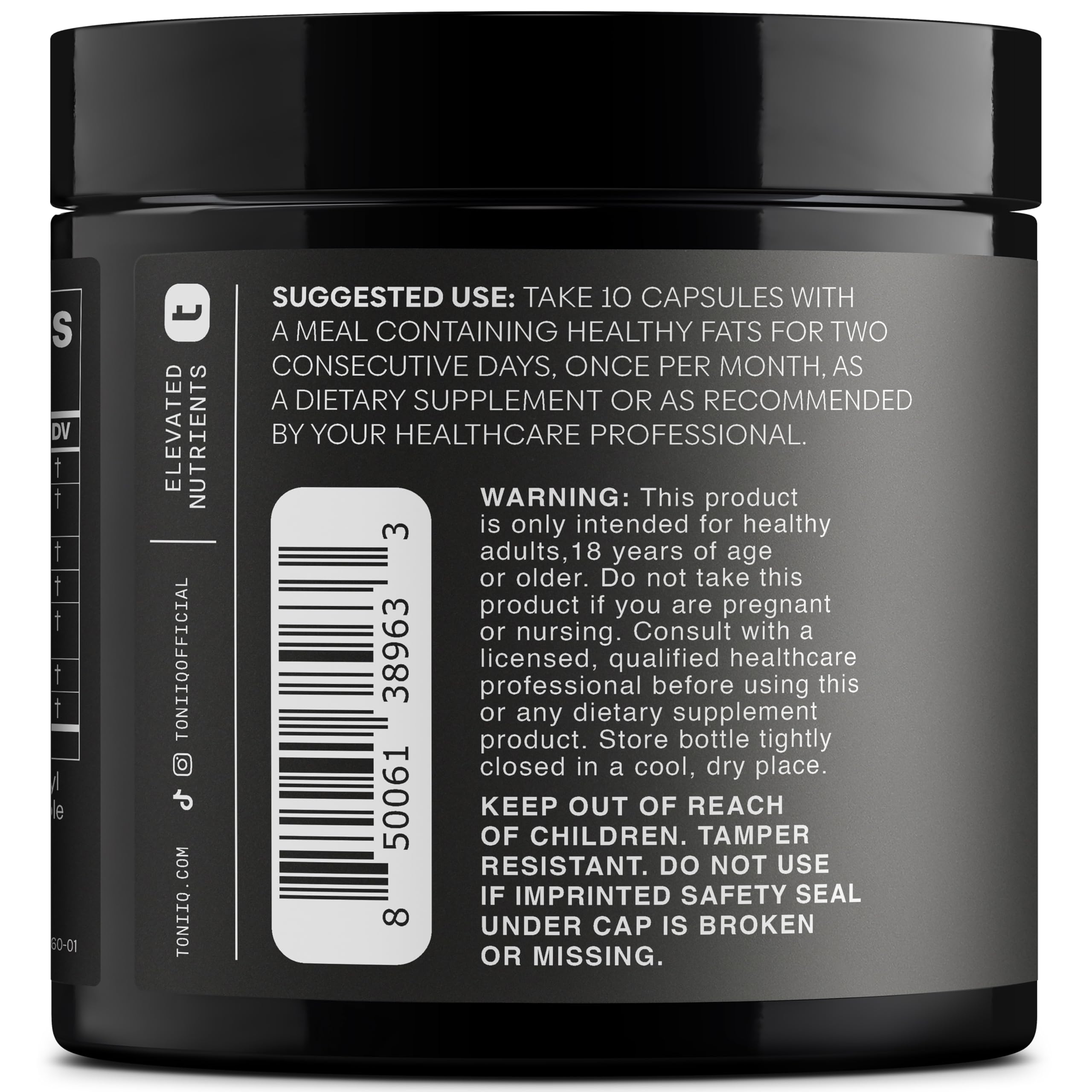 Capsules arranged in a row