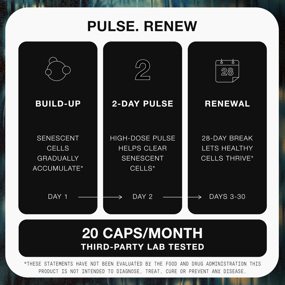 Fisetin supplement bottle with branding