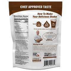 Fit Crunch tri-blend whey cookie pieces closeup highlights real crunchy cookie bits.