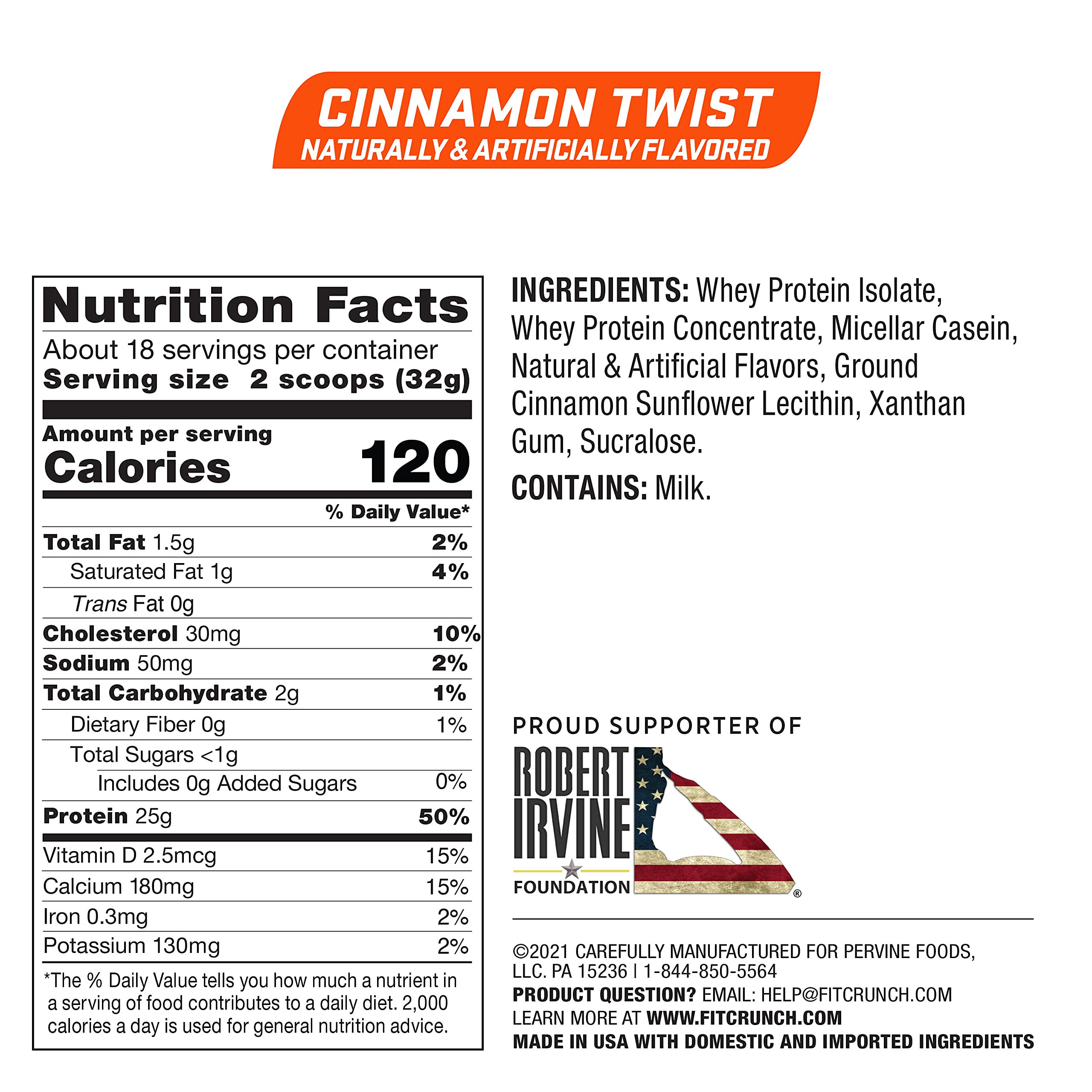 Fit Crunch Tri-Blend Whey Protein pour shows a smooth shake for busy days.