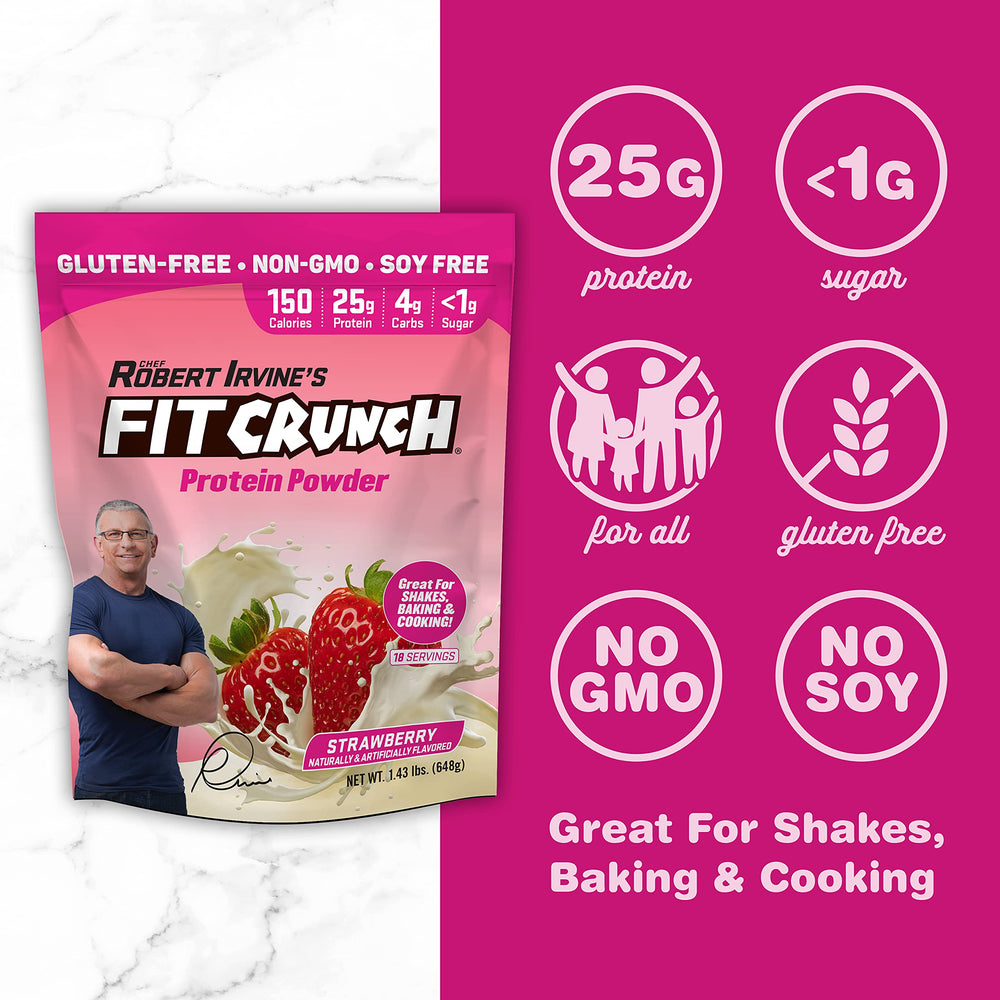 Fit Crunch packaging highlights keto-friendly gluten-free soy-free features.