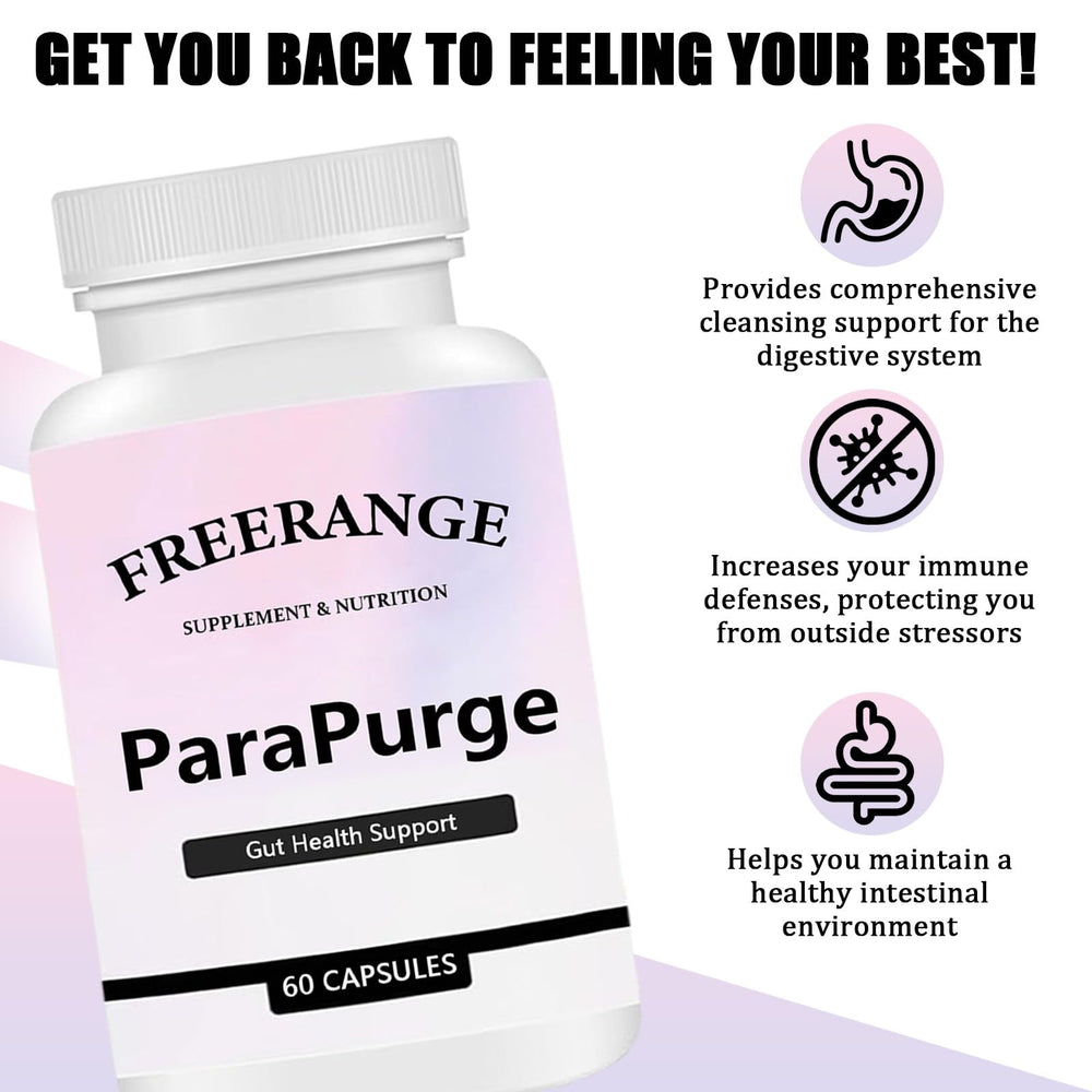 FITactic ParaPurge capsules closeup highlights easy-to-swallow capsules for gentle cleansing.