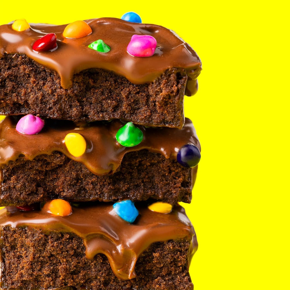 FitCrunch Dipped Protein Brownies gluten-free label on packaging