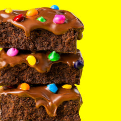 FitCrunch Dipped Protein Brownies gluten-free label on packaging