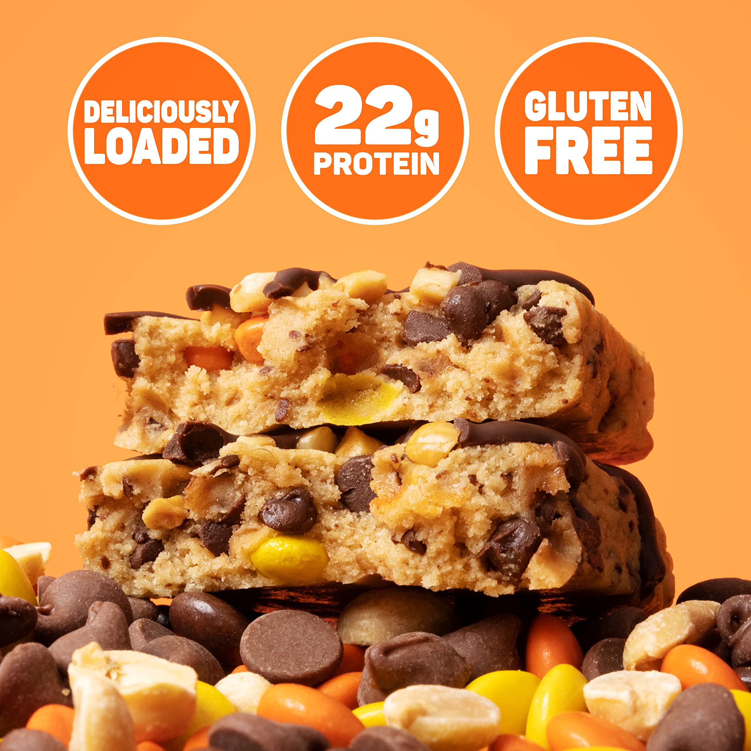 12-count box of FITCRUNCH Loaded Cookie Protein Bars Peanut Butter flavor