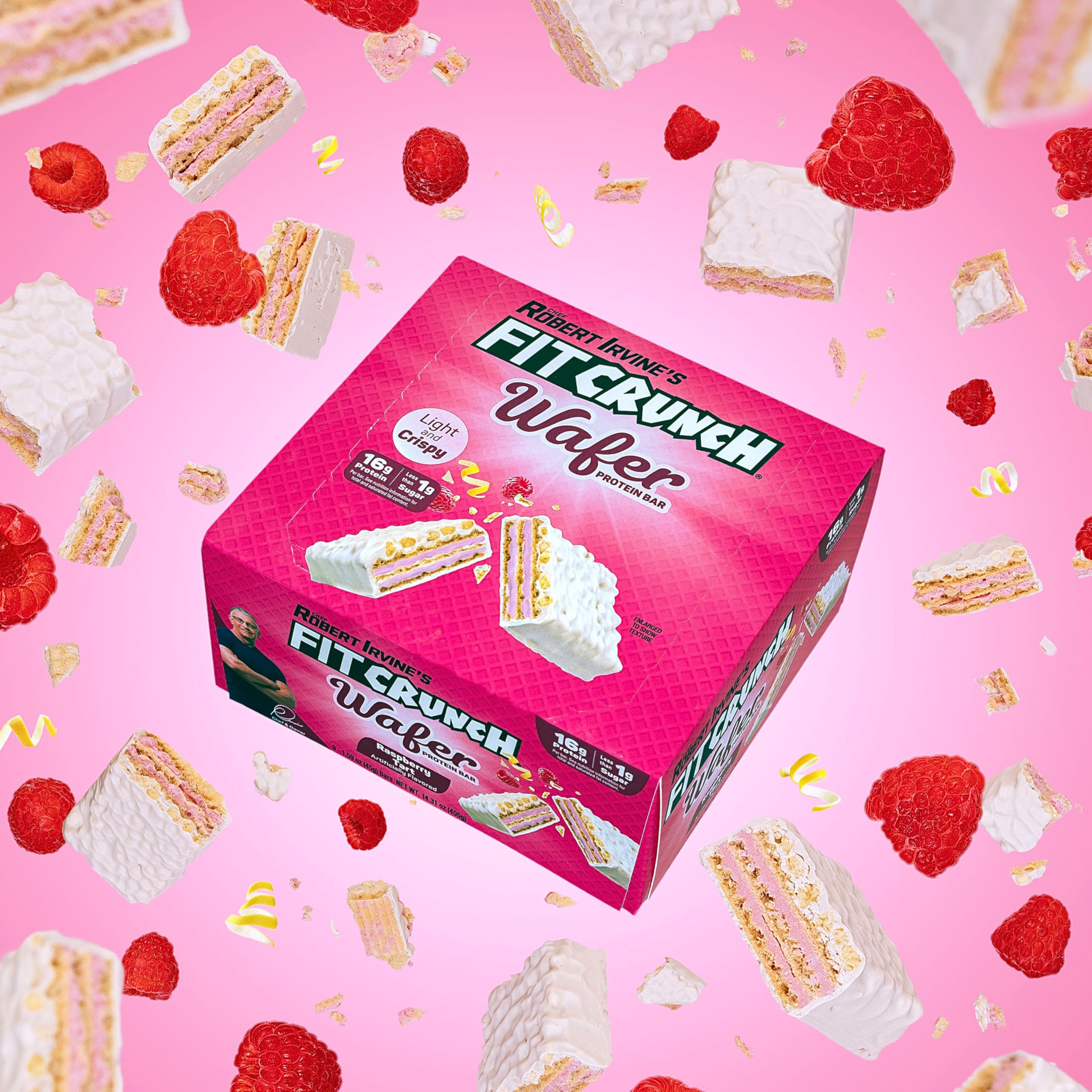 Display of 16g protein and 1g sugar on wrapper