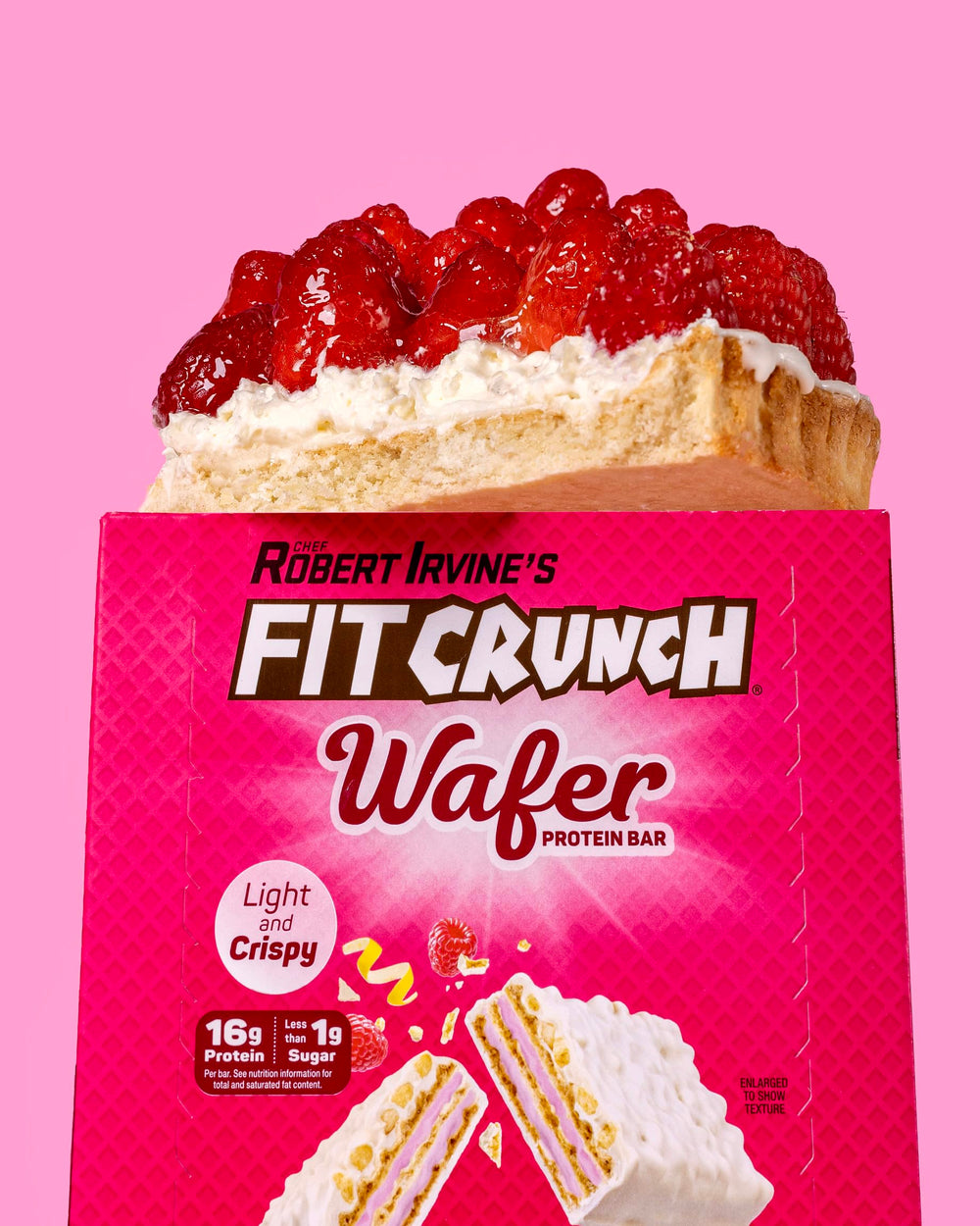 Robert Irvine designed FITCRUNCH logo on wrapper