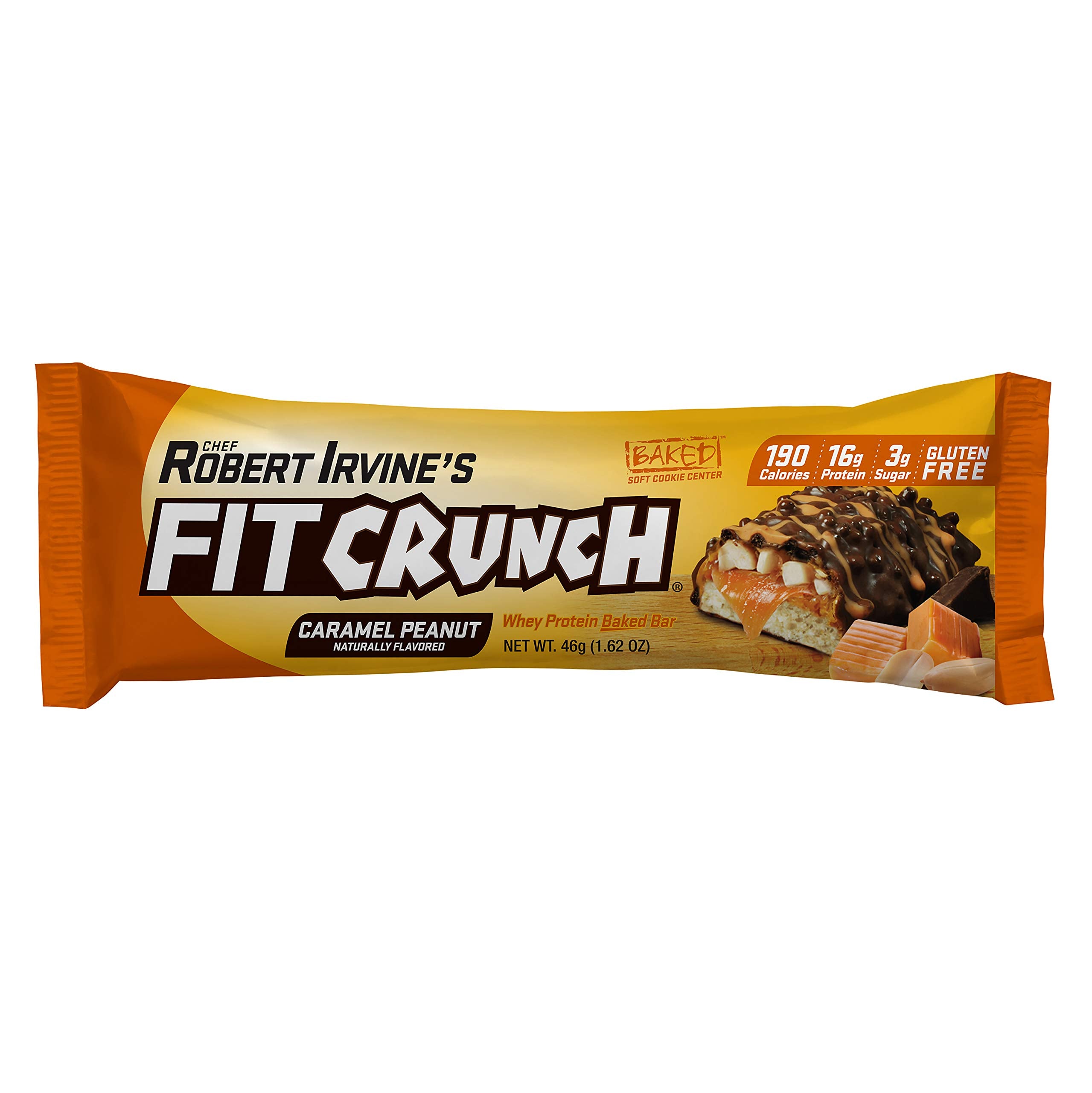 FITCRUNCH bite-sized bar in hand highlighting high protein for quick recovery.
