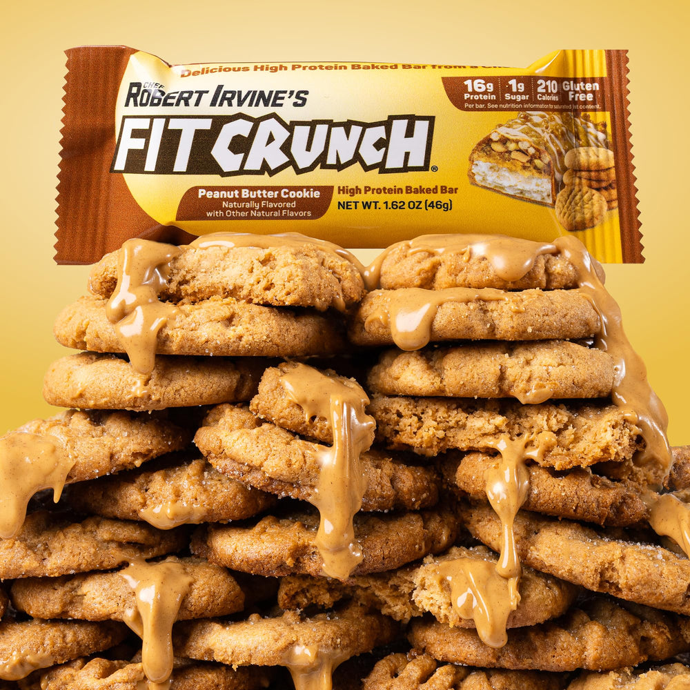 FITCRUNCH Snack Size Bar nutrition facts highlight 16g protein per bar