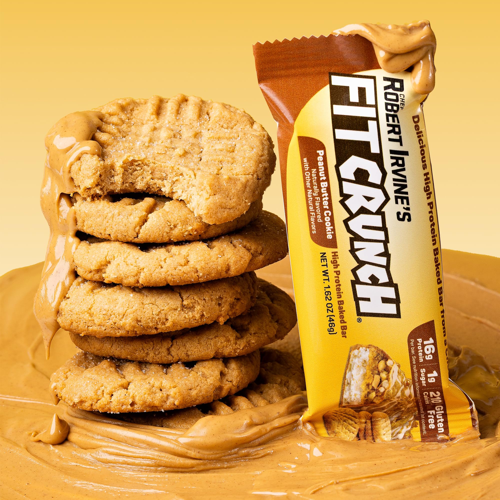 FITCRUNCH Peanut Butter Cookie close-up highlights rich aroma and texture