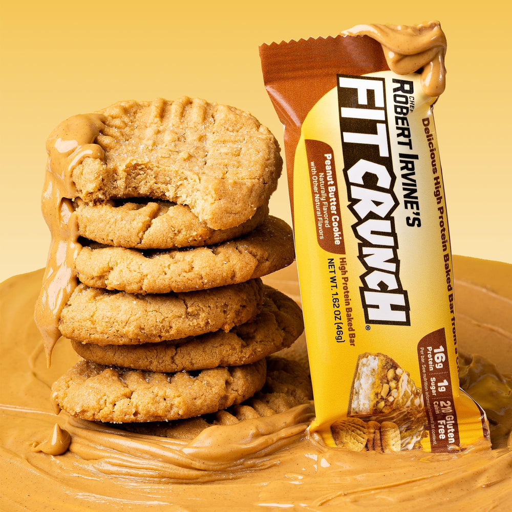 FITCRUNCH Peanut Butter Cookie close-up highlights rich aroma and texture