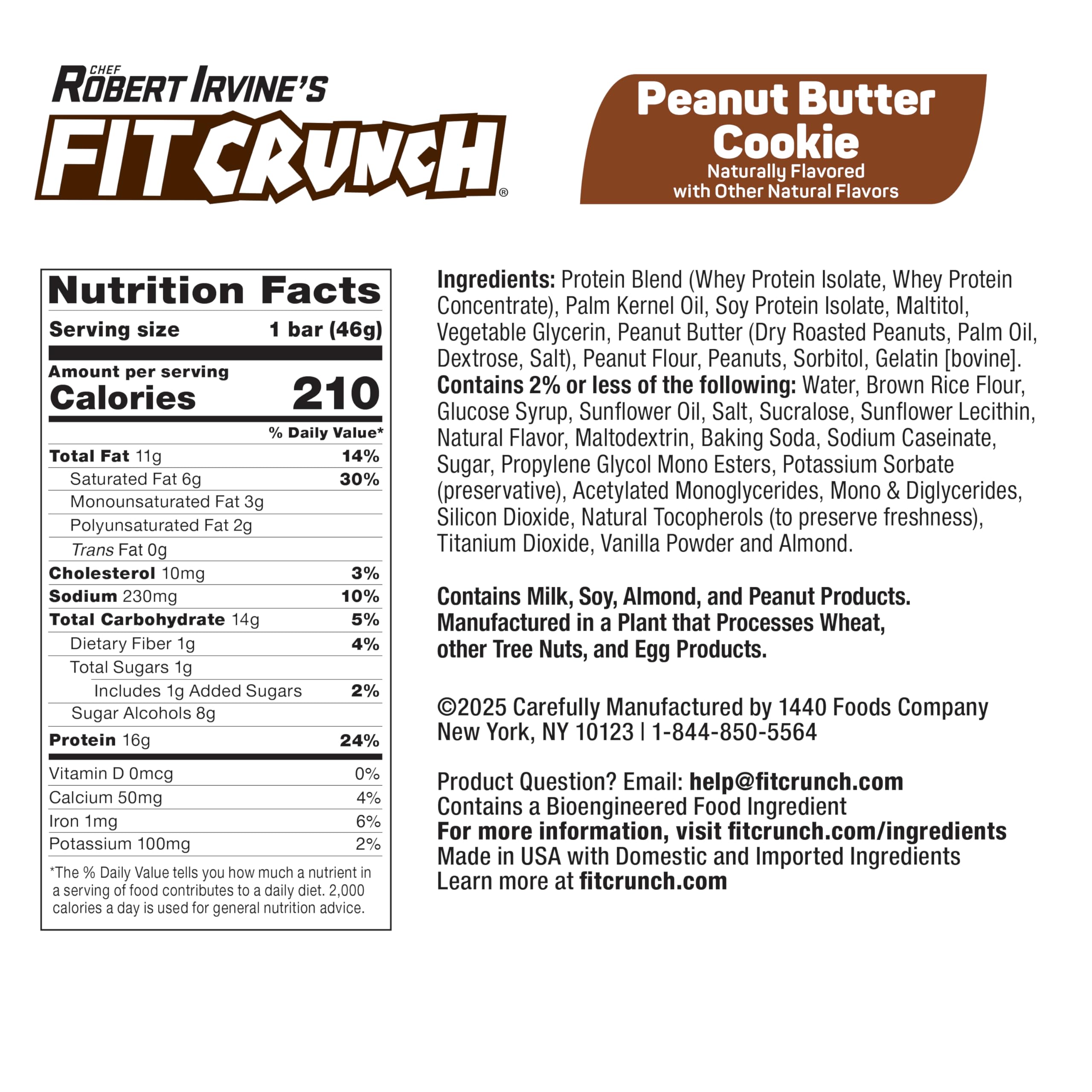 FITCRUNCH Snack Size Bar cross-section reveals six-layer baked texture and soft cake core