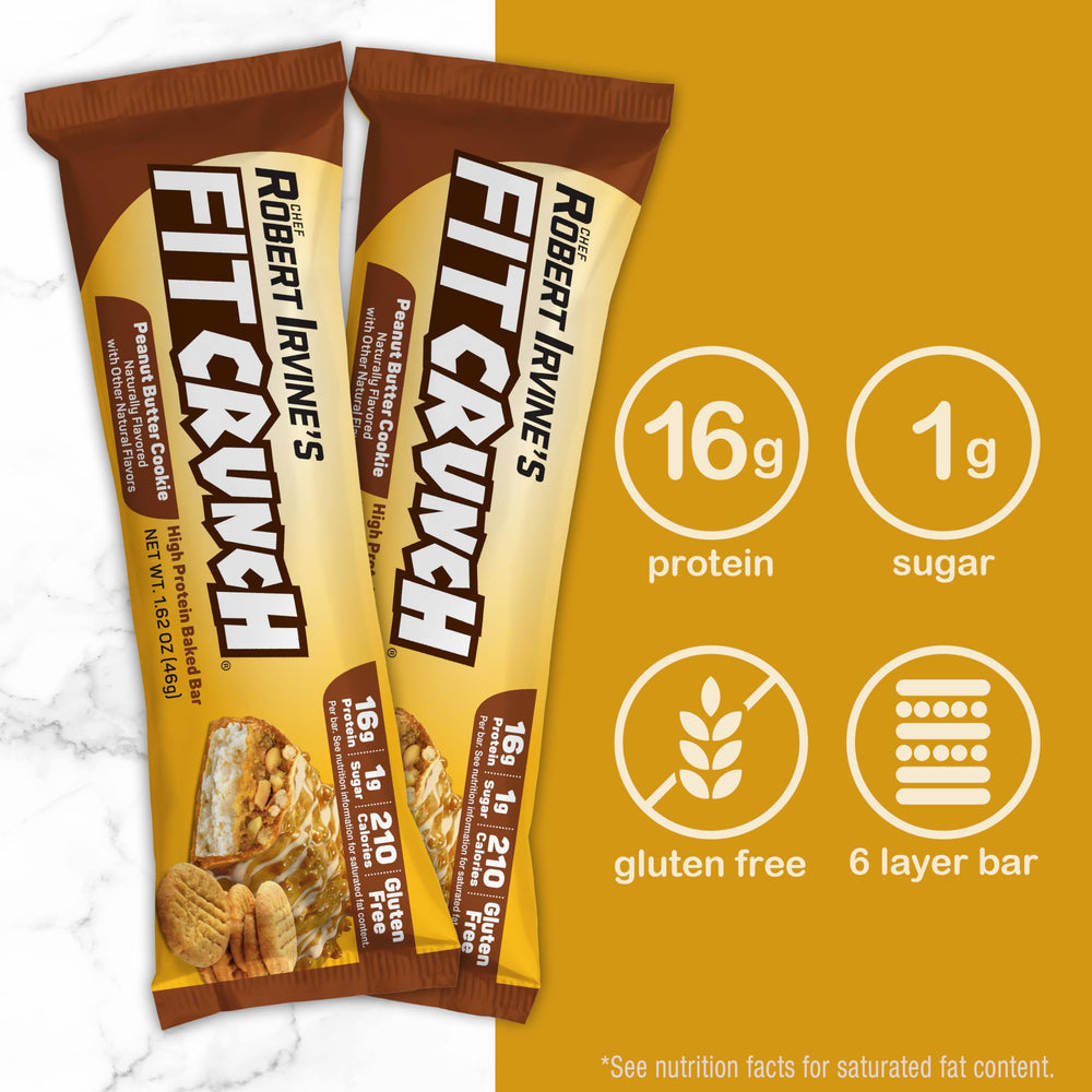 FITCRUNCH Snack Size Bar soft cake core delivers cake-like texture in a protein snack