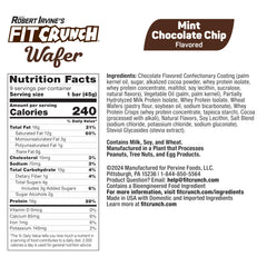 FITCRUNCH Mint Chocolate Chip Wafer Protein Bar - angled side view