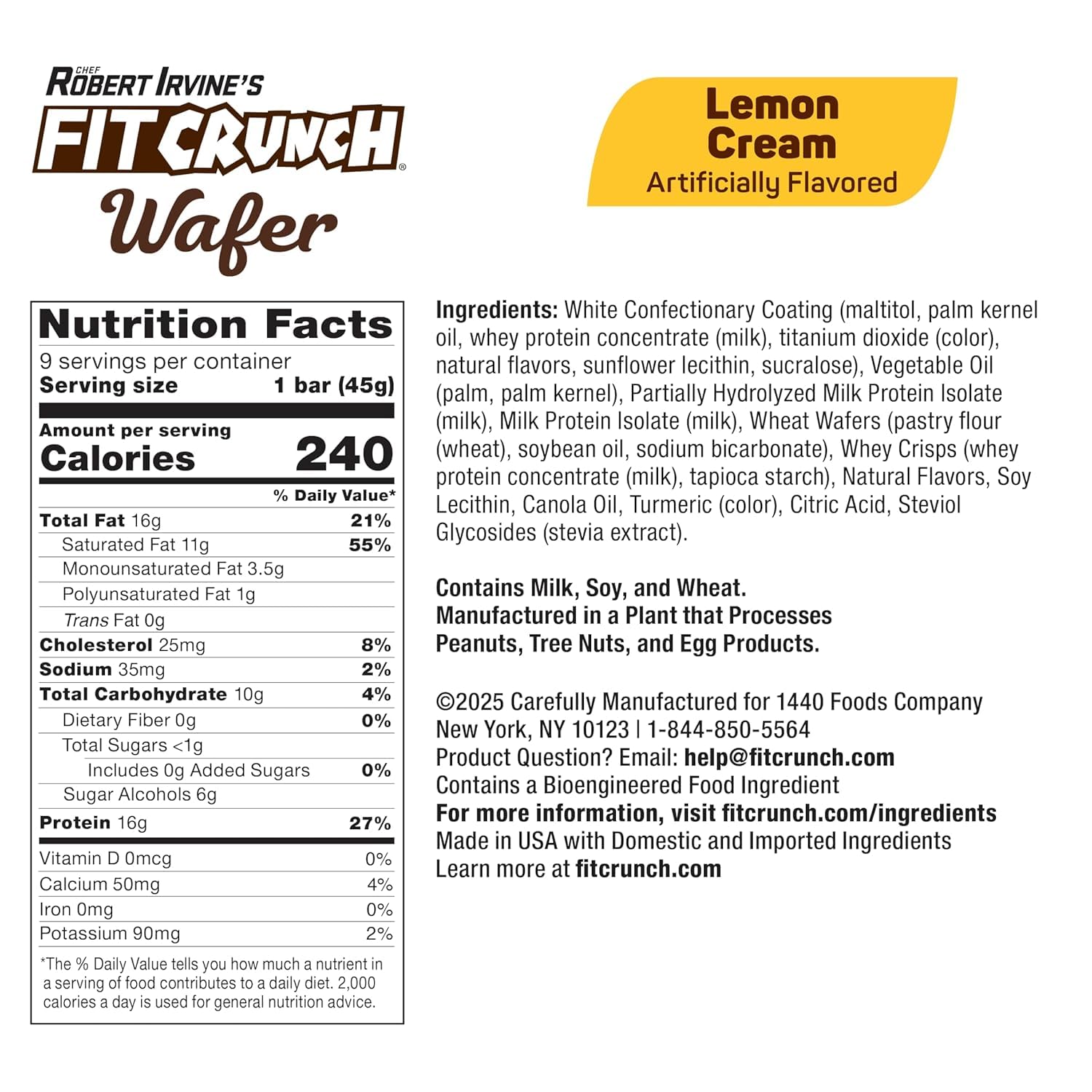 FITCRUNCH Mint Protein Wafer – front view