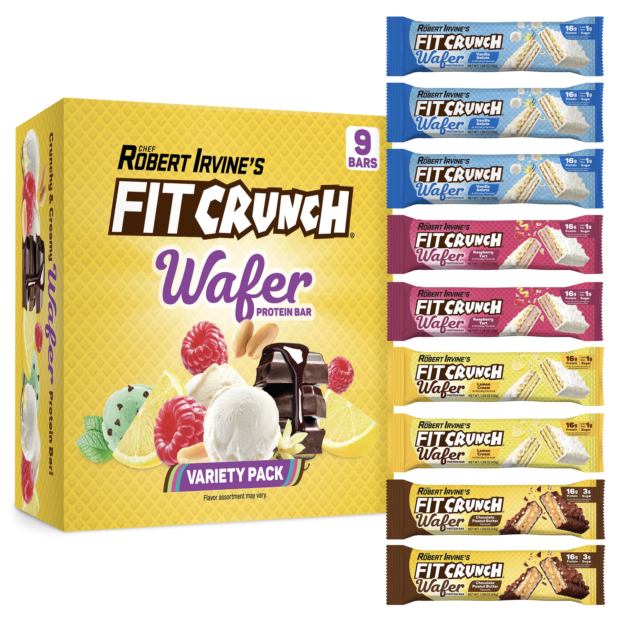 FITCRUNCH Vanilla Protein Wafer – front view