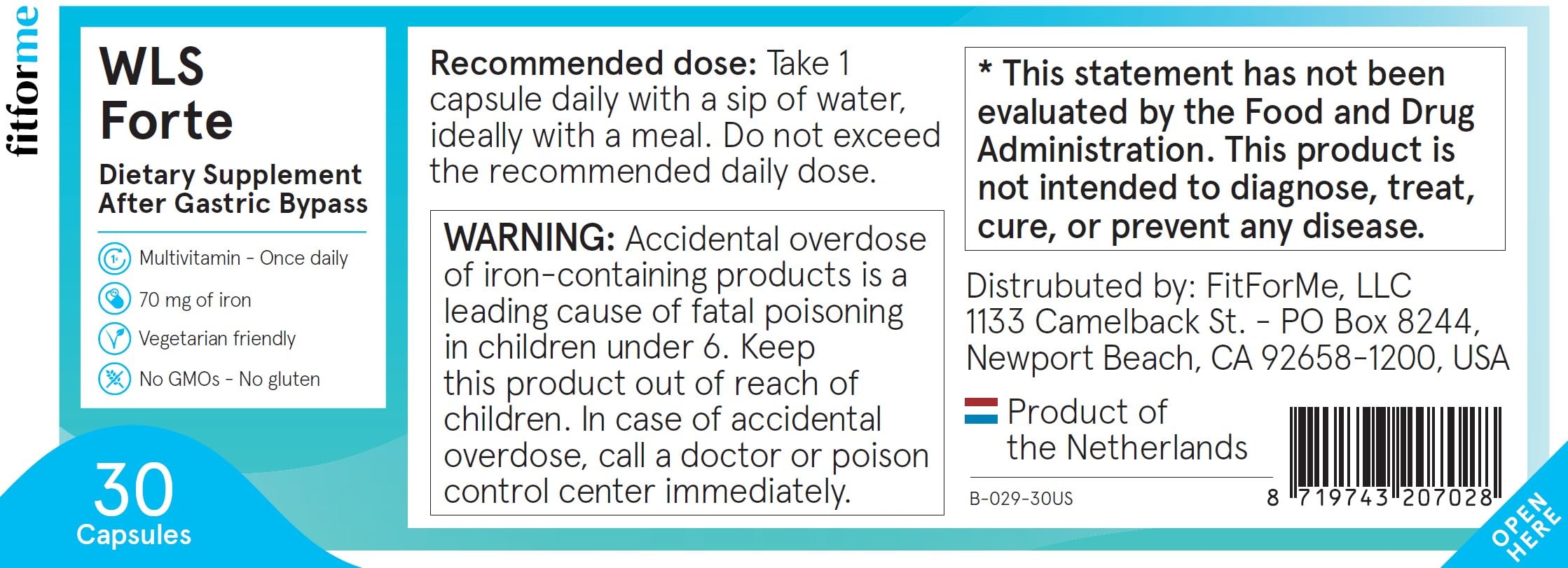 Branding for FitForMe Bariatric Multivitamins with Iron