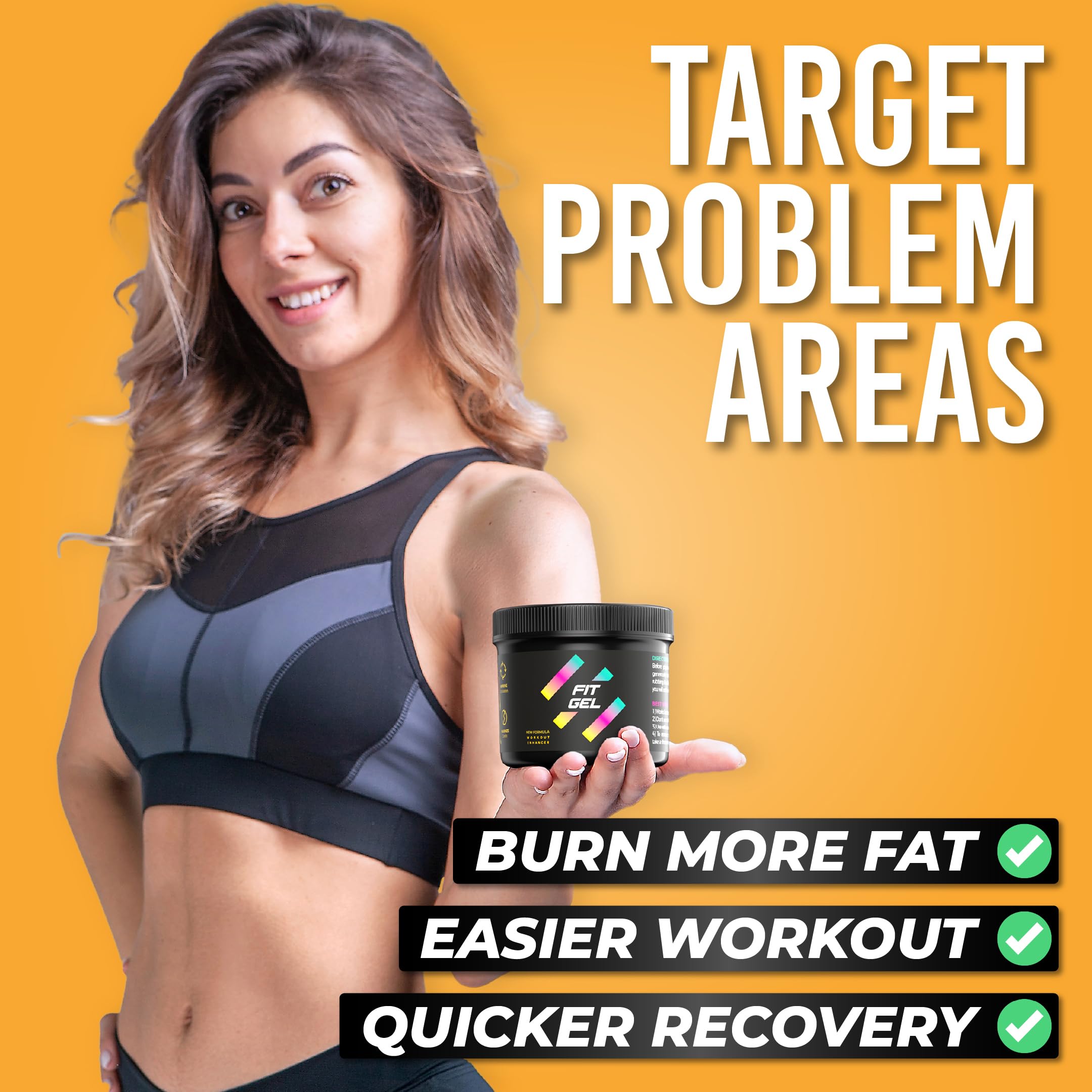 Fit Gel apply-on-skin shows a mess-free application during training.