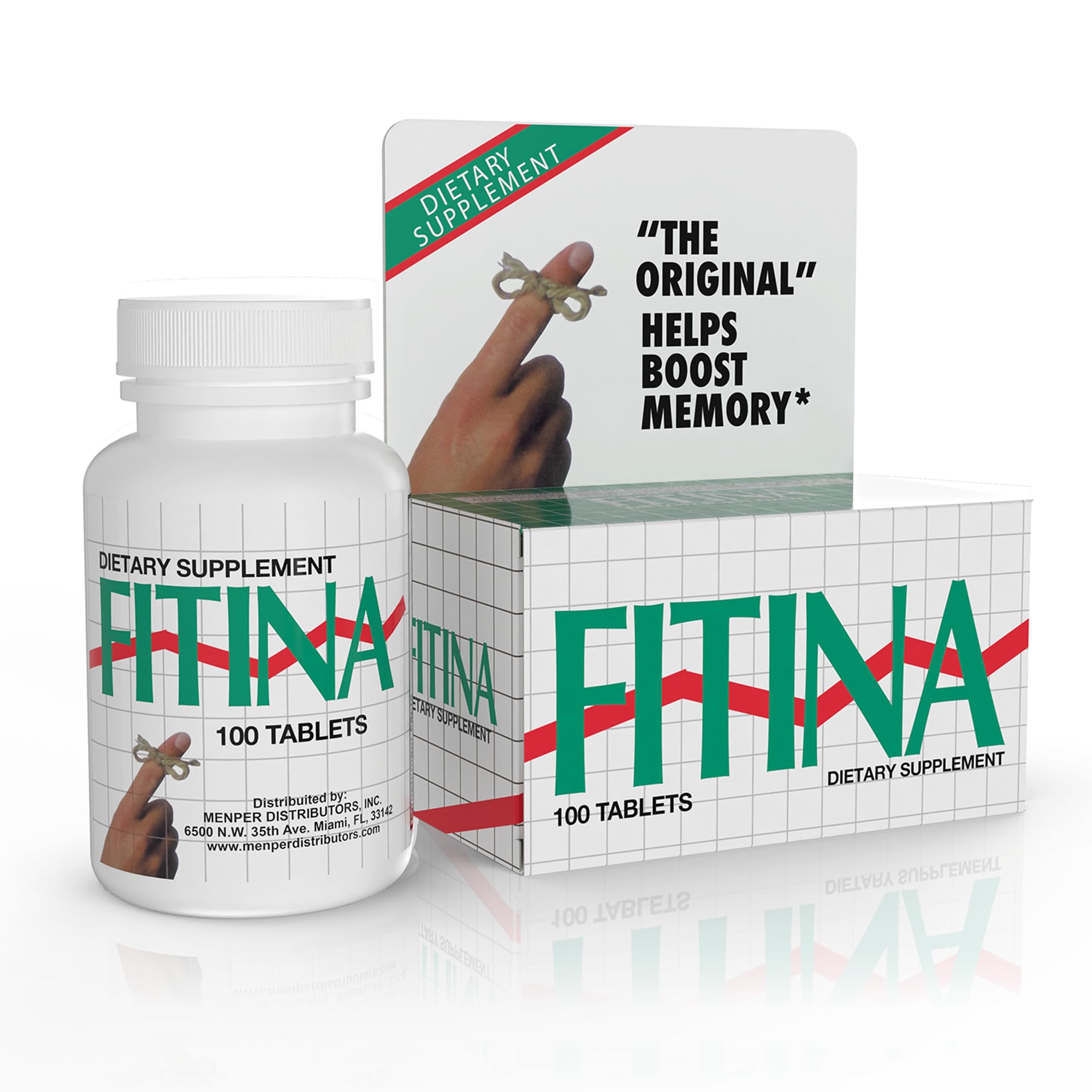 Fitina Brain Supplement bottle label with Ginkgo Biloba and Phosphatidylserine